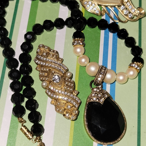 1928 Necklace and Brooches
